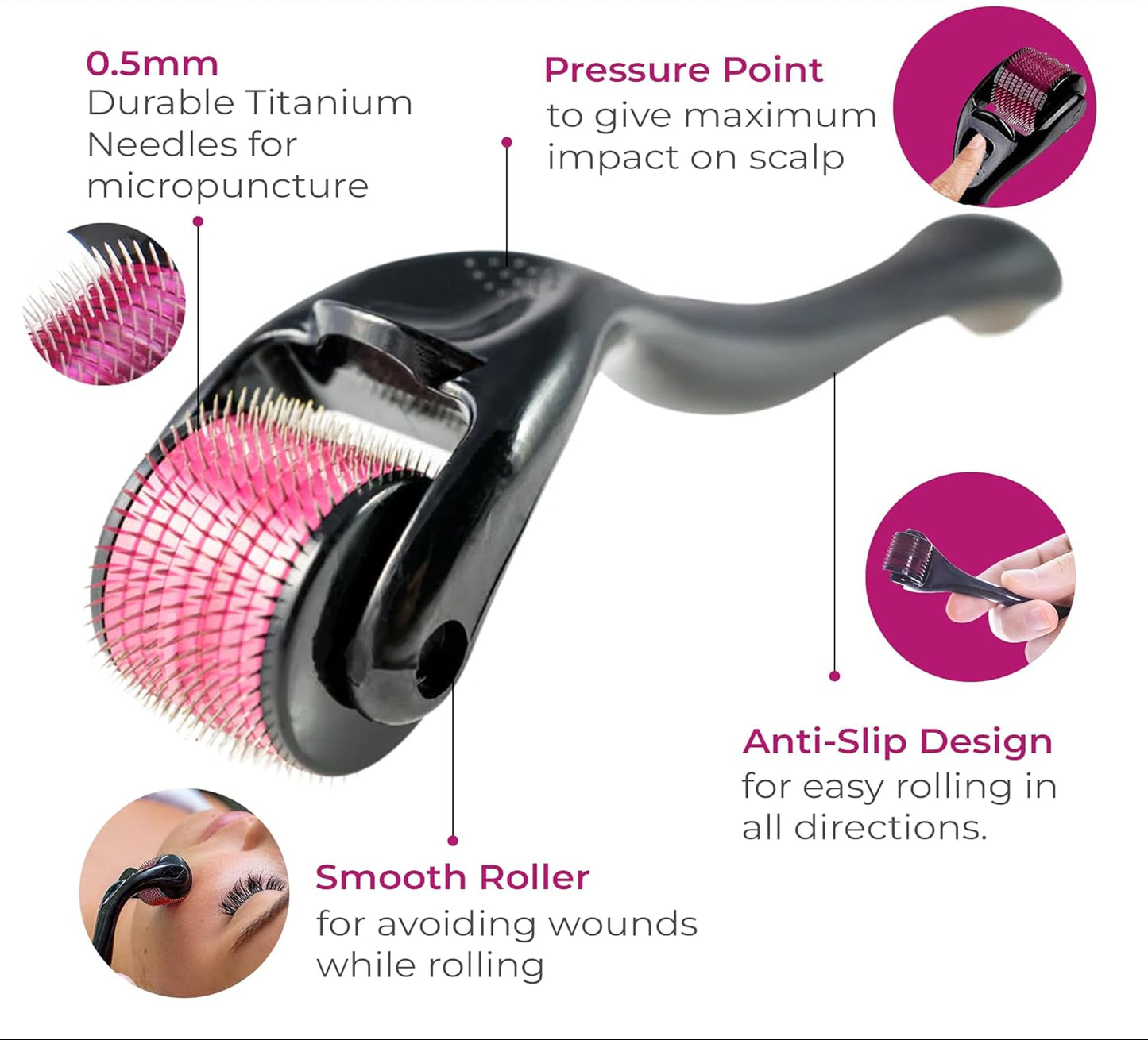 Derma Roller 0.25mm/0.5mm/0.75mm