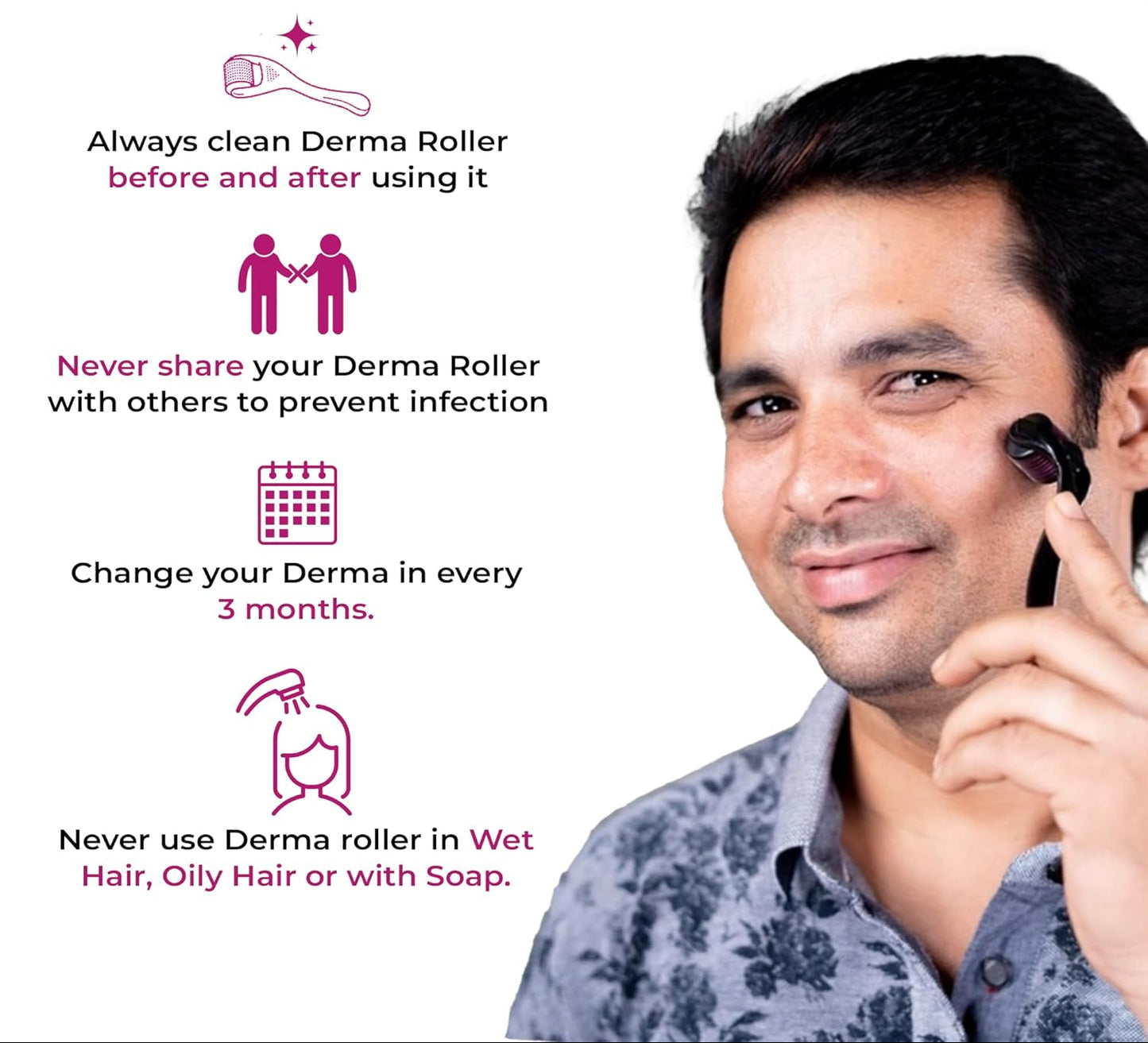 Derma Roller 0.25mm/0.5mm/0.75mm